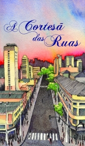 Capa do livro "A Cortesã das ruas". Ilustração por Fernanda Lhama